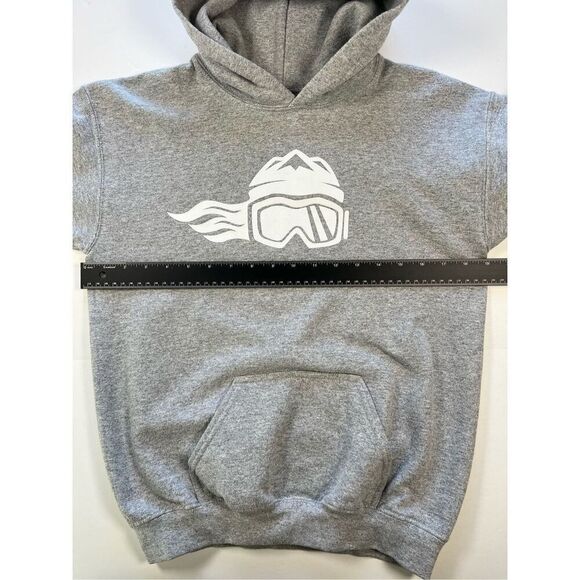 HeyDay Ski Like A Girl Womens Hoodie Grey White Logo Sleeve Logo Size Small - Picture 6 of 11
